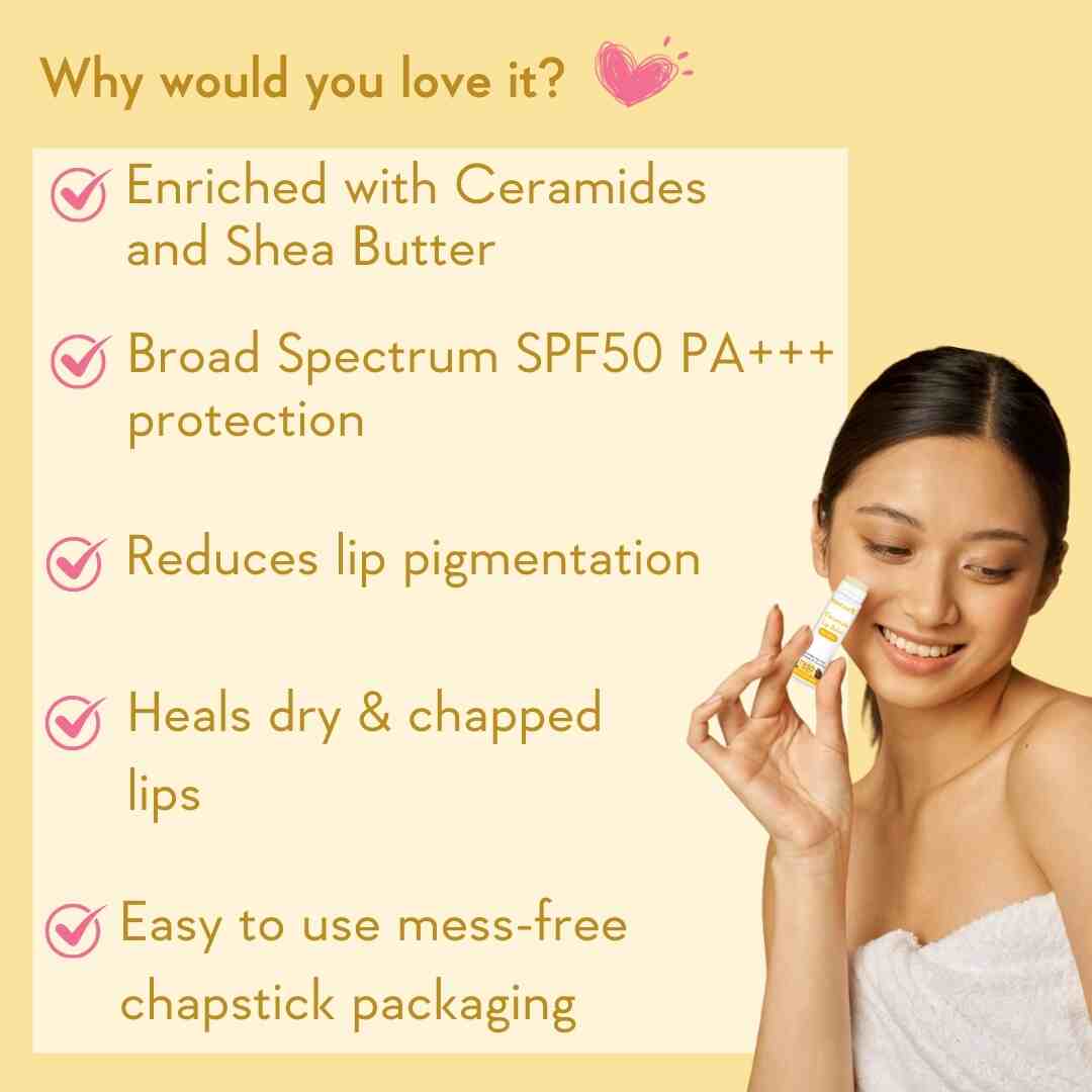 Ceramide Lip Balm with SPF 50 PA+++ (Untinted) - Image 4