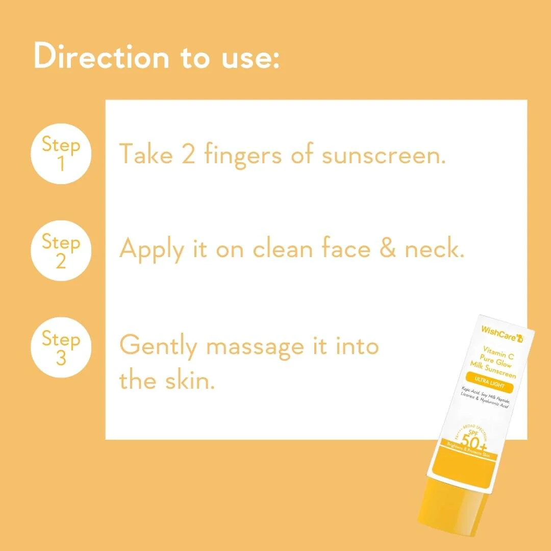 Vitamin C Pure Glow Milk Sunscreen | SPF 50 PA++++ - Image 6
